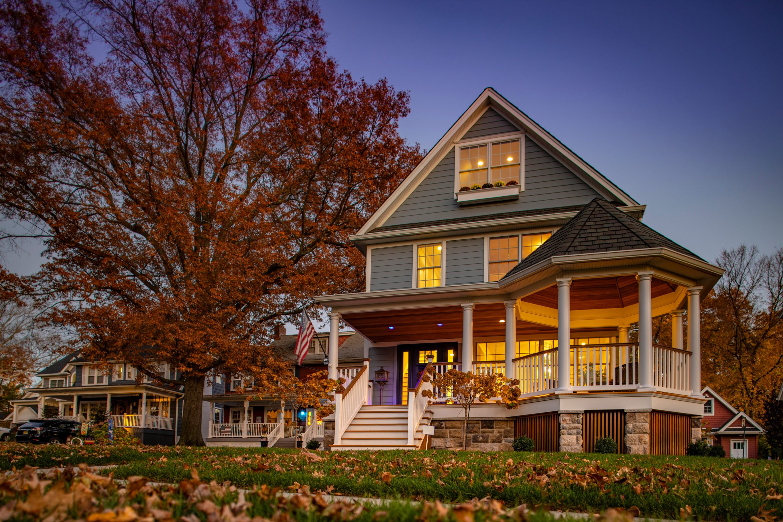 windows on fall home